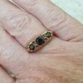 Garnet Gypsy Ring in 9ct Gold.
