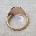 Oval Sunray Signet Ring in 9ct gold, a UK O or a US 7 1/4