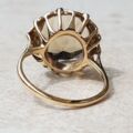 Fancy Round Quartz Solitaire Ring in 9ct Gold, a UK N or a US 7