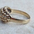 Bombe Ring in 9ct Gold, a UK O or a US 7 1/2
