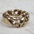 Dolphin Band Ring in 9ct Gold, a UK N 1/2 or a US 7 1/4