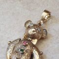 Articulated Teddy Bear Pendant in 9ct Gold