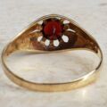 Bold Claw Set Garnet Ring in 9ct Gold, a UK S or a US 9 1/4.