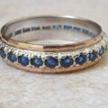 Synthetic Blue Spinel Full Eternity Ring in 9ct Gold, a UK P or a US 7 3/4