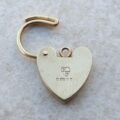 Small Engraved Heart Padlock in 9ct Gold