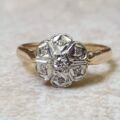 Diamond Set Daisy Cluster Ring in 18ct Gold