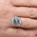 Reserved – Multistone Dress Ring in 9ct Gold,  a UK M 1/2 or a US 6 3/4.