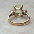 Synthetic Green Spinel Ring in 14K gold, a UK H or a US 4
