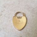 Engraved Heart Padlock in 9ct Gold