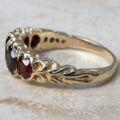 Five Stone Garnet Ring in 9ct Gold,  a UK M or a US 6.