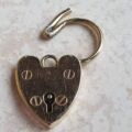 Plain Heart Shaped Padlock in 9ct Gold