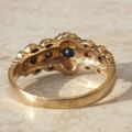 Sapphire and Diamond Ring in 9ct Gold,  a UK L 1/2 or a US 6 1/4.