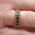 Blue Sapphire Stacking Eternity Band in 9ct Gold,  a UK K 1/2 or a US 5 3/4.