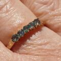 Five Stone Alexandrite Colour Change Ring in 9ct Gold, a UK L 1/2 or a US 6 1/4.
