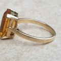 Vibrant Citrine Solitaire Ring in 9ct Gold, a UK L or a US 6.