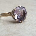 Amethyst Solitaire Ring in 9ct Gold,  a UK M or a US 6 1/2.