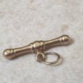 Small T Bar Fob Charm in 9ct Gold.
