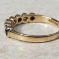 RESERVED – Sapphire and Diamond 9ct Gold Band, a UK K – K 1/2 or a US 5 3/4.