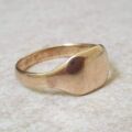 Simple Plain Signet Ring in 9ct Gold.