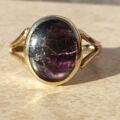 Blue John Doublet Ring in 9ct Gold,  a UK M 1/2 or a US 6 3/4.