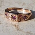Star Set Ruby Ring in 9ct Rose Gold, a UK O 1/2 or a US 7 3/4
