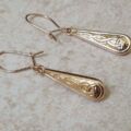 Celtic Design Drop Earrings in 9ct Gold.