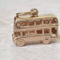 Double Decker Bus Pendant in 9ct Gold.