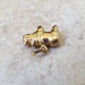 Rhino Charm Pendant in 9ct Gold
