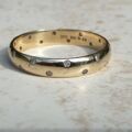 Diamond Set Band Ring in 9ct Gold, a UK Q 1/2 or a US 8 1/2