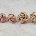 Knot Design Stud Earrings in 9ct Rose Gold
