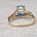 Oval Swiss Blue Topaz Ring in 10K Gold.