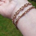Fancy Twisted Link Bracelet in 9ct Rose Gold