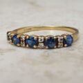 Sapphire and Diamond Ring in 18ct Gold, a UK O or a US 7 1/2