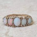 Five Stone Opal Ring in 9ct Gold.