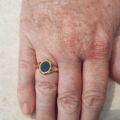 Timeless Oval Bloodstone Signet Ring in 9ct Gold, a UK K 1/2 or a US 5 3/4.