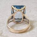 Synthetic Blue Spinel Solitaire Ring in 9ct Gold.