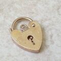 Small Front Engraved Fully Working Padlock in 9ct gold