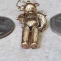 Articulated Teddy Bear Pendant in 9ct Gold