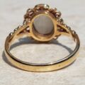 Dreamy Ornate Paste Solitaire Ring in 9ct Gold, a UK N 1/2 or a US 7 1/4.