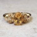 Citrine Ring in 9ct Gold,  a UK N or a US 6 3/4.