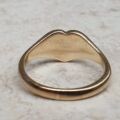 Heart Signet Ring in 9ct Gold, a UK L 1/2 or a US 6 1/4