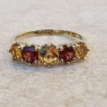 Garnet and Citrine Ring in 9ct Gold, a UK Q1/2 or a US 8 3/4