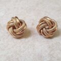 Bold Knot Stud Earrings in 9ct Gold.