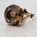 Large Citrine Solitaire Ring in 9ct Gold, a UK almost M 1/2 or a US 6 3/4.