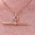 Large Albert or T Bar Fob in 9ct Rose Gold