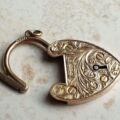 Incredibly Detailed Edwardian Heart Padlock in 9ct Gold