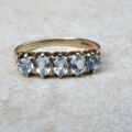 Five Stone Topaz Ring in 9ct Gold, a UK K or a US 5 1/2