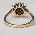 Synthetic Sapphire Cluster Ring in 9ct Gold, a UK M 1/2 or a US 6 3/4.