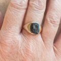 Hematite Centurion Ring in 9ct Gold,  a UK size T or a US 10.