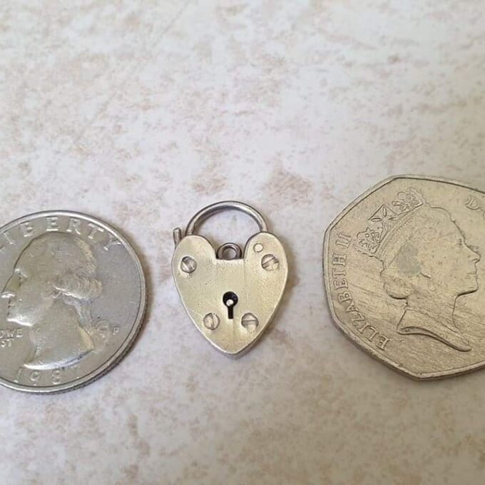 Reserved – Plain Heart Padlock in Sterling Silver